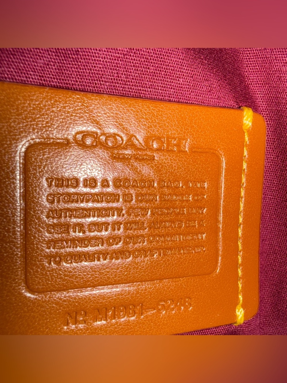 Coach Black Round Crossbody with Red and Purple Brushstroke Detail - Picture 8 of 9